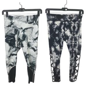 Lot of 2 Vogo Athletica & Zella Medium Stretch Polyester Athletic Ankle Leggings